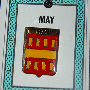 May Pin Lapel Clip Badge - Coat of Arms