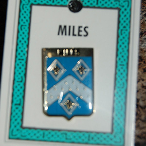 Miles Pin Lapel Clip Badge - Coat of Arms