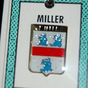 Miller Pin Lapel Clip Badge - Coat of Arms