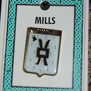 Mills Pin Lapel Clip Badge - Coat of Arms