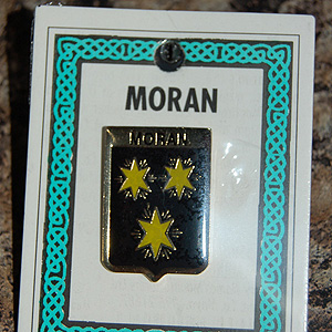 Moran Pin Lapel Clip Badge - Coat of Arms