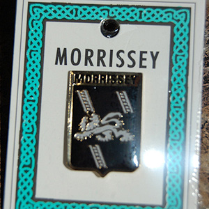 Morrissey Pin Lapel Clip Badge - Coat of Arms