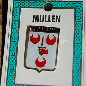 Mullen Pin Lapel Clip Badge - Coat of Arms