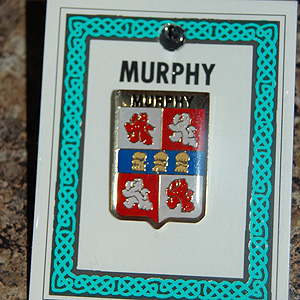 Murphy Pin Lapel Clip Badge - Coat of Arms