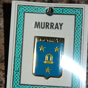 Murray Pin Lapel Clip Badge - Coat of Arms