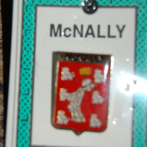 McNally Pin Lapel Clip Badge - Coat of Arms