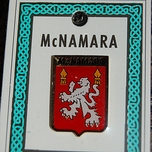 McNamara Pin Lapel Clip Badge - Coat of Arms