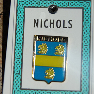 Nichols Pin Lapel Clip Badge - Coat of Arms