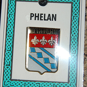 Phelan Pin Lapel Clip Badge - Coat of Arms