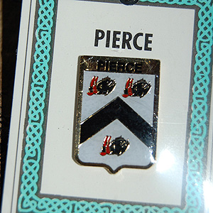 Pierce Pin Lapel Clip Badge - Coat of Arms