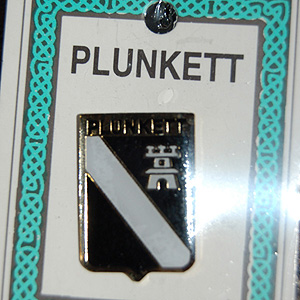 Plunkett Pin Lapel Clip Badge - Coat of Arms