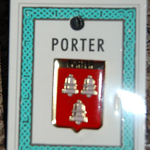 Porter Pin Lapel Clip Badge - Coat of Arms