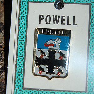 Powell Pin Lapel Clip Badge - Coat of Arms