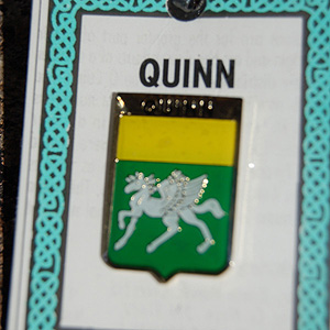 Quinn Pin Lapel Clip Badge - Coat of Arms