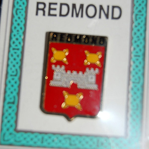 Redmond Pin Lapel Clip Badge - Coat of Arms