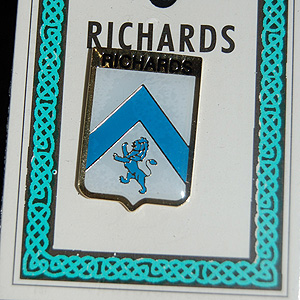 Richards Pin Lapel Clip Badge - Coat of Arms