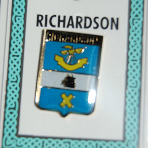 Richardson Pin Lapel Clip Badge - Coat of Arms