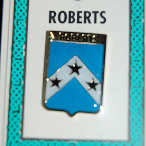 Roberts Pin Lapel Clip Badge - Coat of Arms