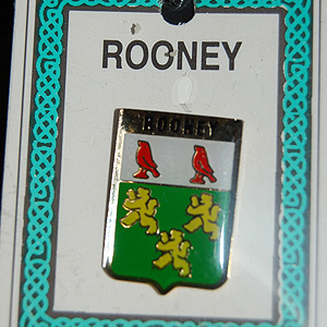 Rooney Pin Lapel Clip Badge - Coat of Arms