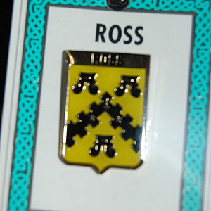 Ross Pin Lapel Clip Badge - Coat of Arms