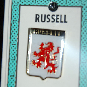 Russell Pin Lapel Clip Badge - Coat of Arms