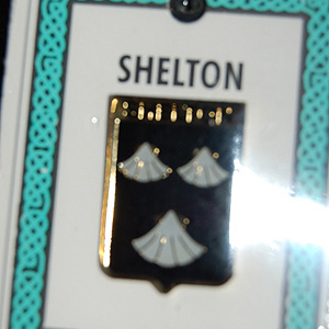 Shelton Pin Lapel Clip Badge - Coat of Arms