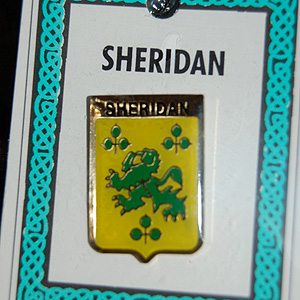 Sheridan Pin Lapel Clip Badge - Coat of Arms