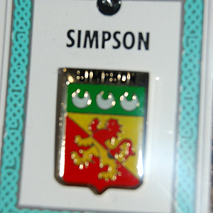 Simpson Pin Lapel Clip Badge - Coat of Arms