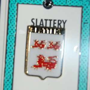 Slattery Pin Lapel Clip Badge - Coat of Arms