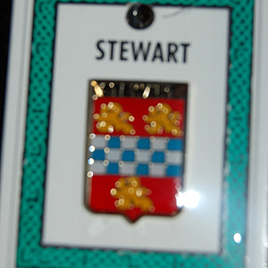 Stewart Pin Lapel Clip Badge - Coat of Arms