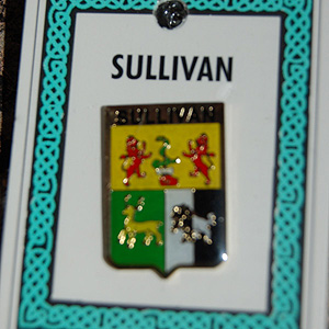 Sullivan Pin Lapel Clip Badge - Coat of Arms