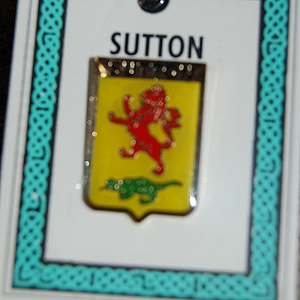 Sutton Pin Lapel Clip Badge - Coat of Arms