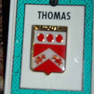 Thomas Pin Lapel Clip Badge - Coat of Arms