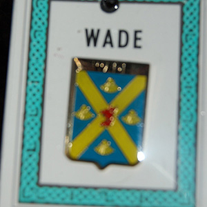 Wade Pin Lapel Clip Badge - Coat of Arms