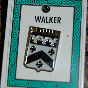 Walker Pin Lapel Clip Badge - Coat of Arms