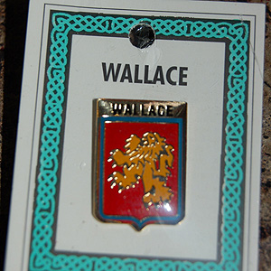 Wallace Pin Lapel Clip Badge - Coat of Arms