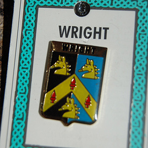 Wright Pin Lapel Clip Badge - Coat of Arms