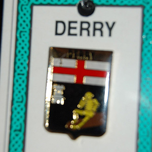 Derry County Irish Pin Lapel Clip Badge