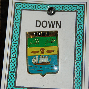 Down County Irish Pin Lapel Clip Badge