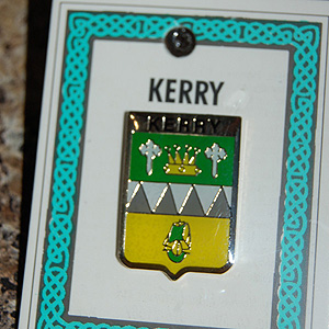 Kerry County Irish Pin Lapel Clip Badge