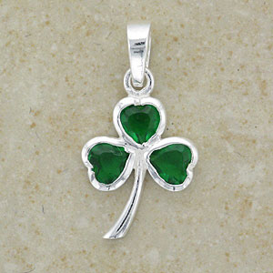 Emerald Shamrock Pendant