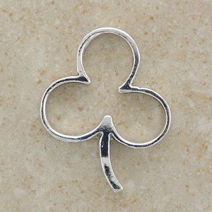 Shamrock sterling silver Open Pendant