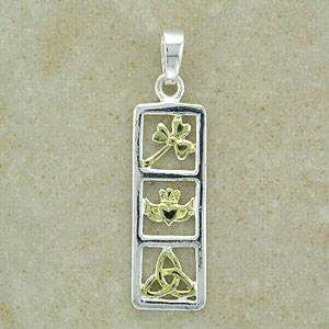 Celtic Symbols Pendant with gold plating