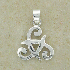 Speared Celtic Triskele Silver Pendant