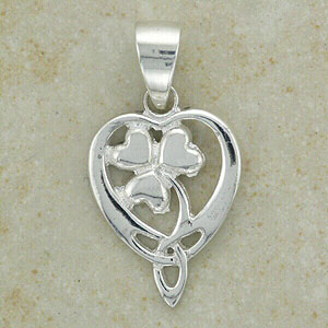 Shamrock Silver Pendant- Perfect for St Patrick