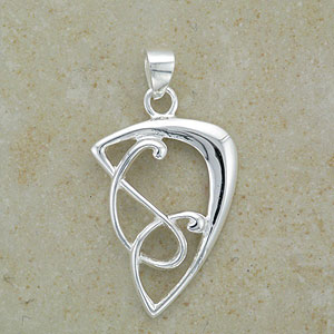 Modern Celtic style Irish Silver Pendant