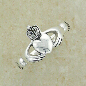 Plain Silver Claddagh Friendship Ring