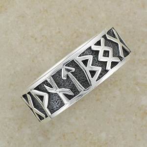 Rune Letters Celtic Silver Ring