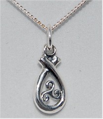 Celtic Triskele Loop Knot Irish Pendant