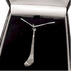 Silver GAA Hurley Silver Pendant - Hurling